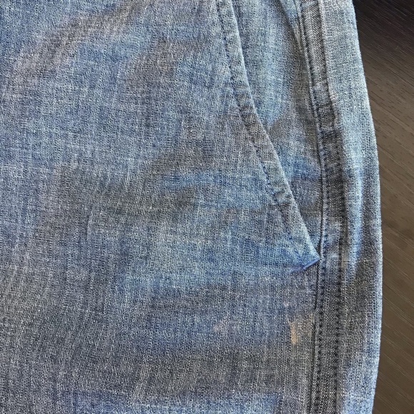 Lands End Blue Mid Rise Mom Shorts - Picture 11 of 11